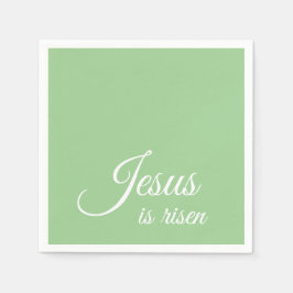 イエス様は緑のエレガントキリスト教復活祭 スタンダードカクテルナプキン