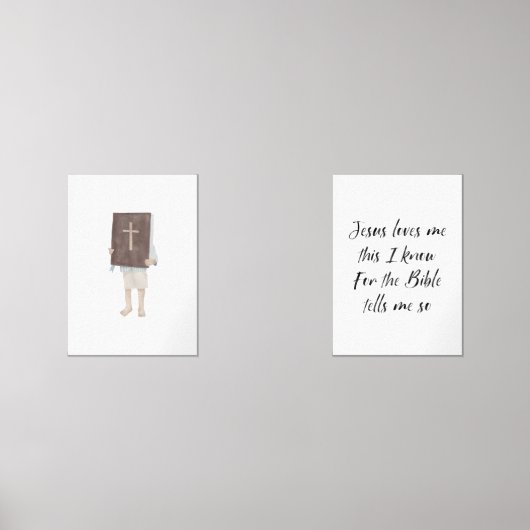 イエス様は聖書のポスターを持つキリスト教の少年を私に愛している (正面)