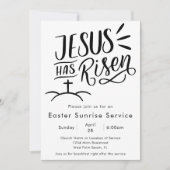 イエス様は芸術教会のイースターの日の出のサービスを復活させた 招待状 (正面)