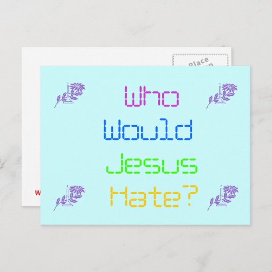 イエス様は誰を憎むだろうか。 ポストカード (正面/裏面)