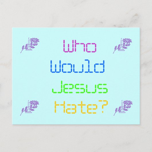 イエス様は誰を憎むだろうか。 ポストカード (正面)