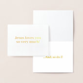 イエス様は貴方を愛し尽くしている！ 箔カード (ディスプレー)