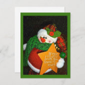 イエス様は雪が大好き!クリスチャンテーマ雪だるま ポストカード (正面/裏面)