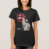 イエス様は電気自動車にノーと言う Tシャツ (正面)