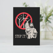 イエス様は風力発電に反対するだろう サンキューカード (スタンド正面)