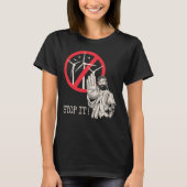 イエス様は風力発電に反対するだろう Tシャツ (正面)