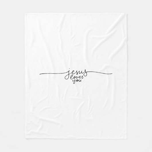 イエス様は、あなたを愛する毛布 フリースブランケット (正面)