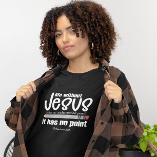 イエス様は?ダメだ!キリスト教信仰引用文女性 Tシャツ