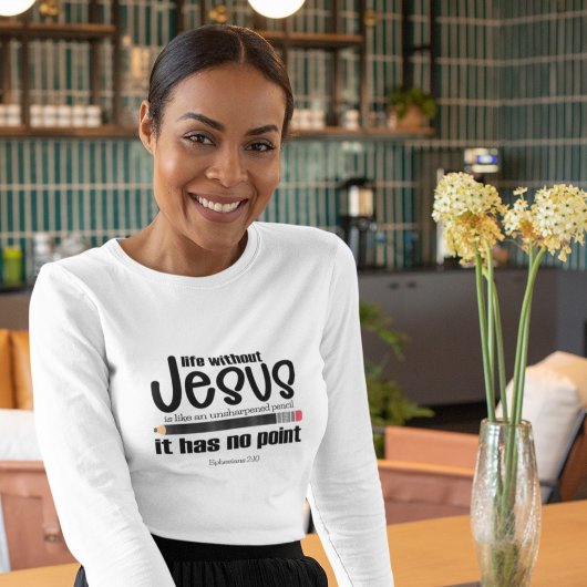 イエス様は？ダメだ！クリスチャン・ウィメンズ・長袖 Tシャツ