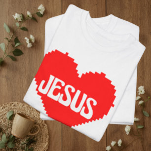 イエス様への愛をピクセルアートで表現 Tシャツ