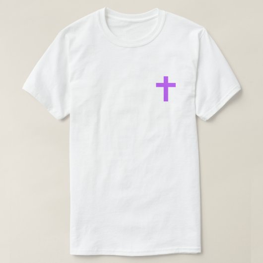 イエス様を信じます パープルTシャツ Tシャツ (デザイン正面)