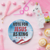 イエス様を王に選大統領の択 – 選挙202 ペーパープレート (パーティー)