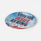 イエス様を王に選大統領の択 – 選挙202 ペーパープレート (アングル)