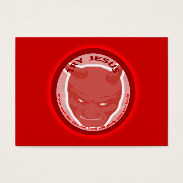 イエス様を試しなさい。彼もしが嫌い…トラクトカード/ (正面)