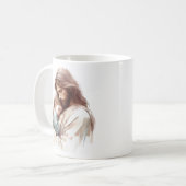 イエス様を通して力は贅沢である コーヒーマグカップ (正面左)