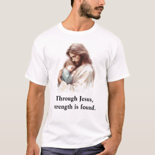 イエス様を通して力は高級Tシャツだ Tシャツ