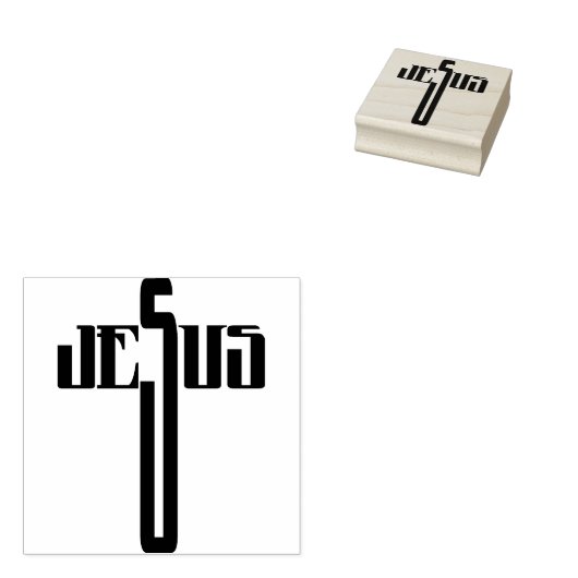 イエス様クロスシルエットアートスタンプ ラバースタンプ (押印)