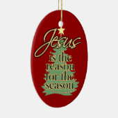 イエス様シーズンの理由パーソナライズされたオーナメント セラミックオーナメント (右)