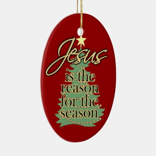 イエス様シーズンの理由パーソナライズされたオーナメント セラミックオーナメント (右)