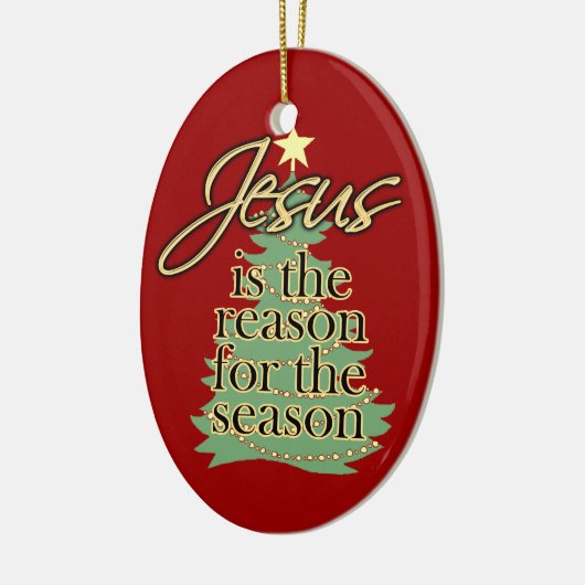 イエス様シーズンの理由パーソナライズされたオーナメント セラミックオーナメント (左)