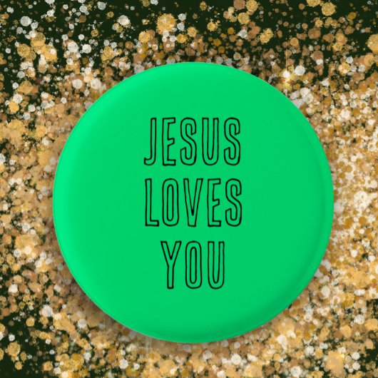 イエス様パーソナライズされた愛する黒衣モダン 缶バッジ