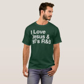 イエス様大好き！90年代R&B風おもしろ宗教音楽グッズ Tシャツ (正面フル)