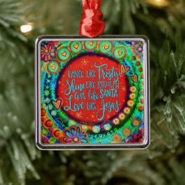 イエス様霜の降りたのインスピレーションのような愛らしい可愛いダンス メタルオーナメント