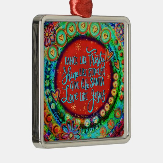イエス様霜の降りたのインスピレーションのような愛らしい可愛いダンス メタルオーナメント (右)