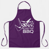 イエス様、このBBQナスの紫のエプロンを祝福してください エプロン (正面)