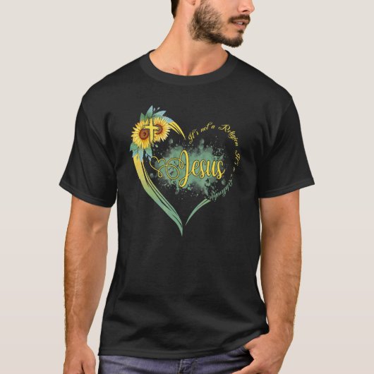 イエス様 それは宗教ではなく関係です サンフ Tシャツ (正面)