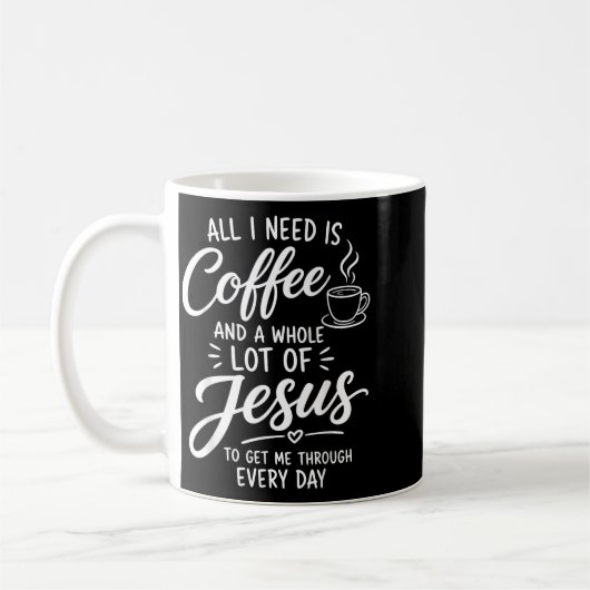 イエス様 コーヒー 信仰 女性 クリスチャン コーヒーマグカップ (左)