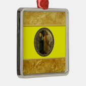 イエス様、ドアの金ゴールドフォイルに黄色のテクスチャ メタルオーナメント (右)