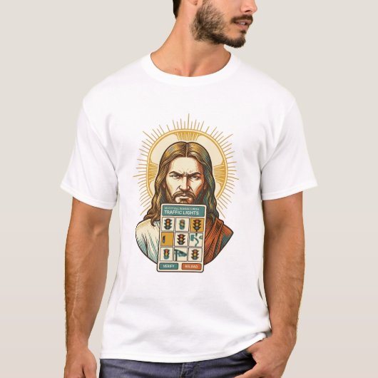 イエス様 無限 キャプチャ 認証 信号機 Tシャツ (正面)
