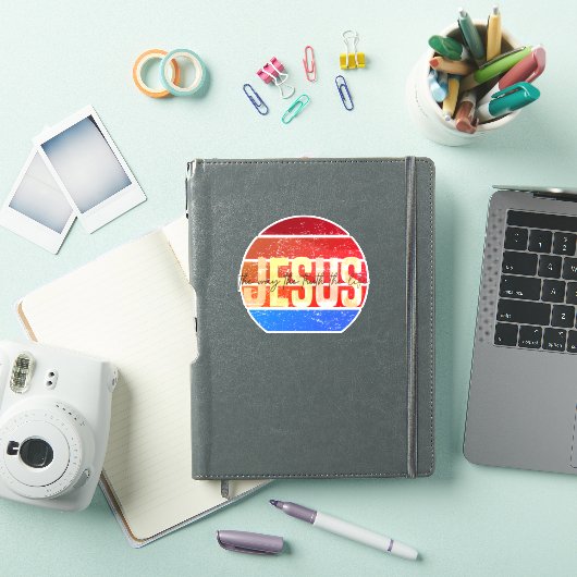 イエス様、道、真理、命 レトロサンセット シール (iPadカバー)