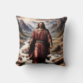 イエス歩くが穏やかな環境の中で水に クッション (正面)