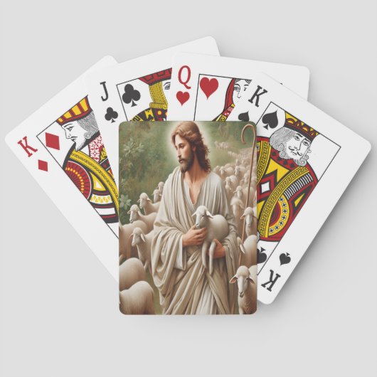 イエス歩くと子羊 トランプ (裏面)