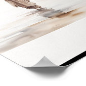 イエス歩くオンウォーターカラーアートプリント ポスター (角)