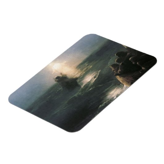 イエス歩くオンウォーター、イヴァン・アイヴァゾフスキー絵画ズ マグネット (左側)