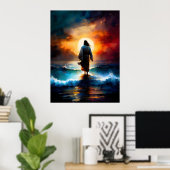 イエス歩くオンザウォーター ポスター (ホームオフィス)