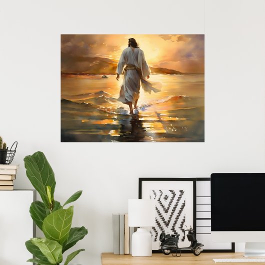 イエス歩くオンザウォーター ポスター (ホームオフィス)