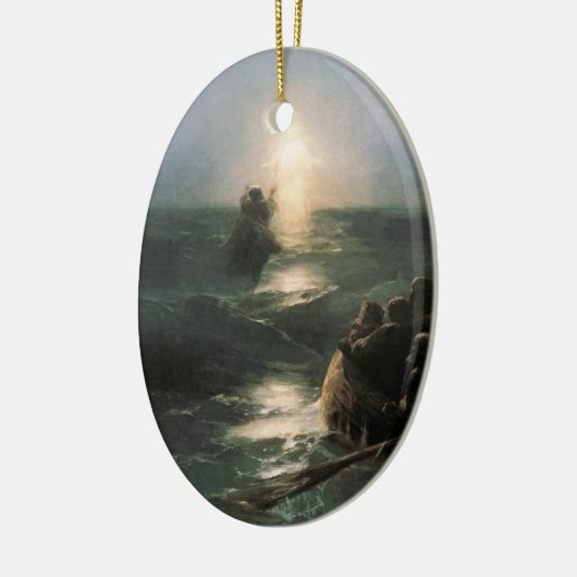 イエス歩くオンストーミーシーズ セラミックオーナメント (左)