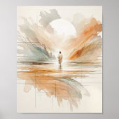 イエス歩くオン水インスパイア- s水彩画 ポスター (正面)