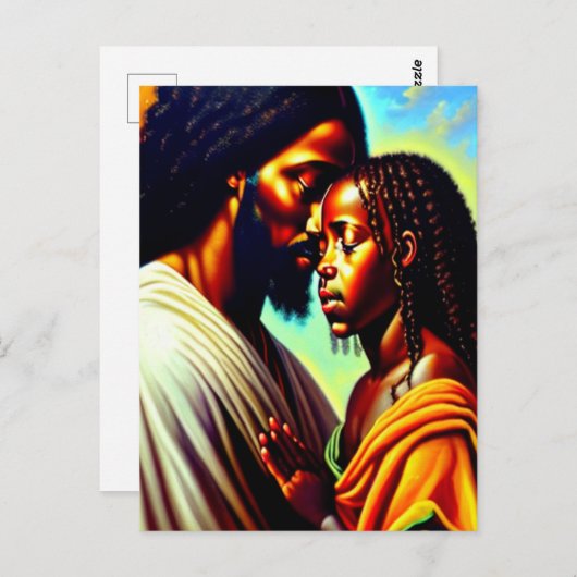 イエス気にブラッククリスチャン絵葉書 ポストカード (正面/裏面)