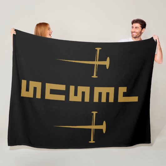 イエス爪、 ネイル信者のためのキリスト教のクロス信仰GLD フリースブランケット (インサイチュ)