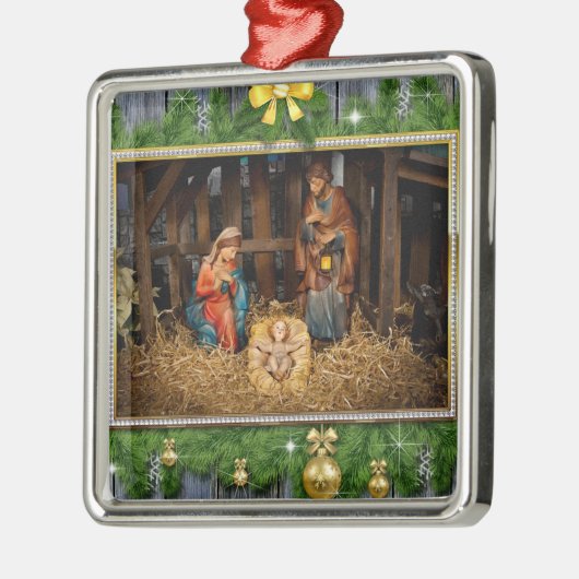 イエス生まれの人 メタルオーナメント (左)