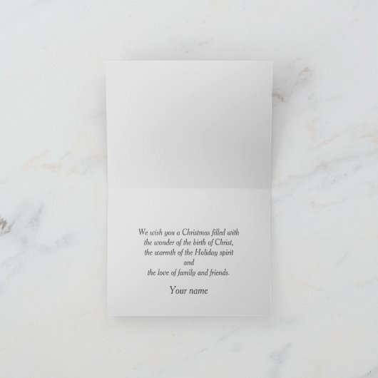 イエス疑問に思の聖降誕祭のグリーティングカード カード (内部)