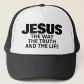 イエス真実と人生のトラック運転手の帽子 キャップ (正面)