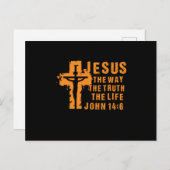 イエス真実の道を人生の宗教の神の贈り物 ポストカード (正面/裏面)