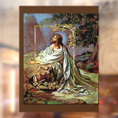 イエス祈が庭の窓にしがみつく ウィンドウサイン (シート2)