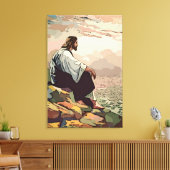 イエス祈はエルサレムに行く キャンバスプリント (インサイチュ (リビング))